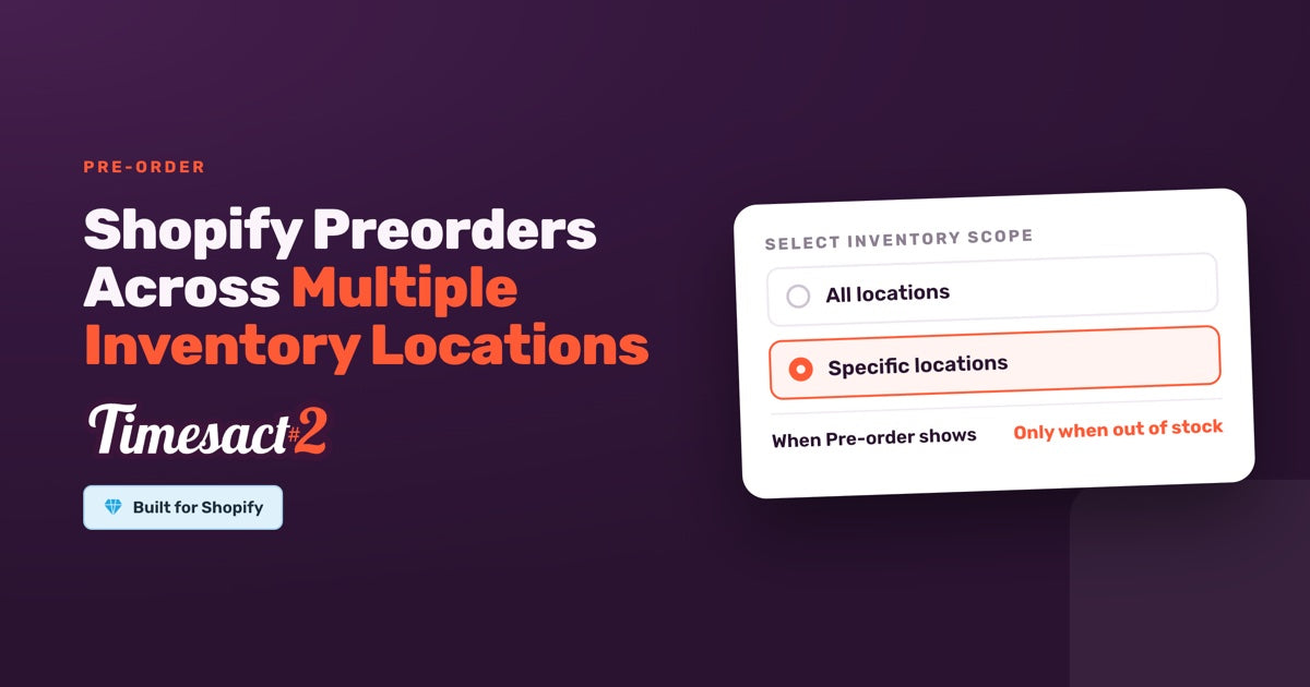 Shopify Preorders Across Multiple Inventory Locations