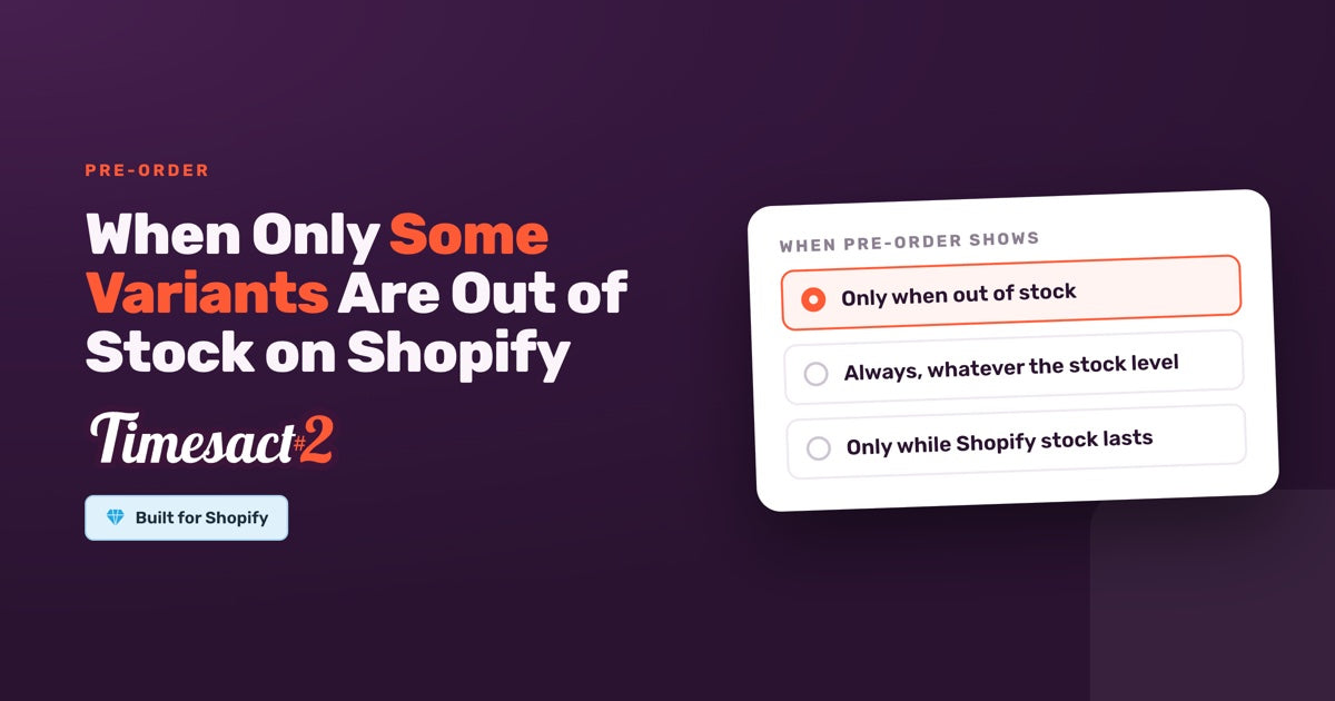 When Only Some Variants Are Out of Stock on Shopify