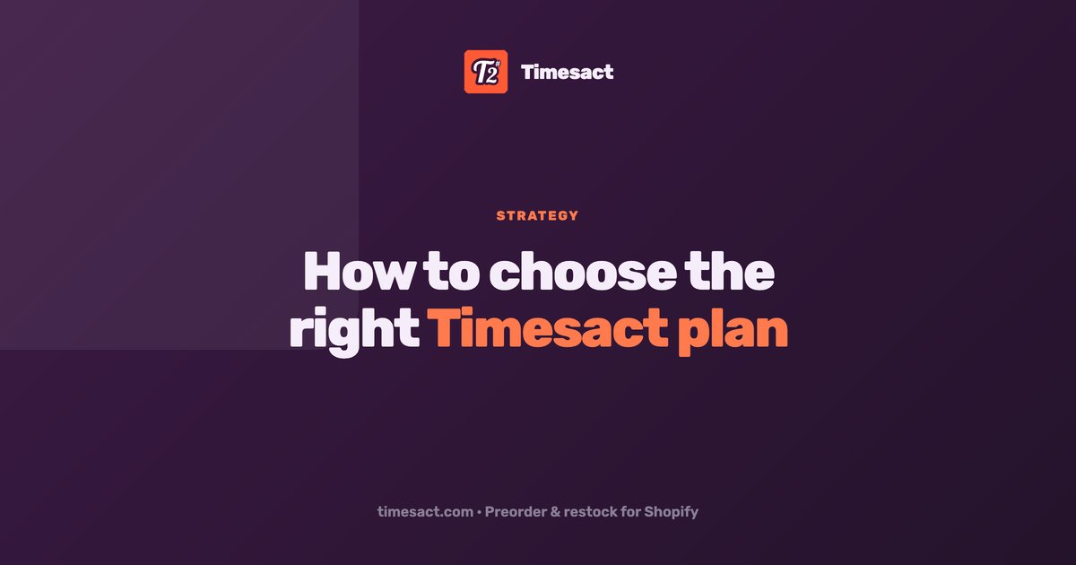 How to choose the right Timesact plan