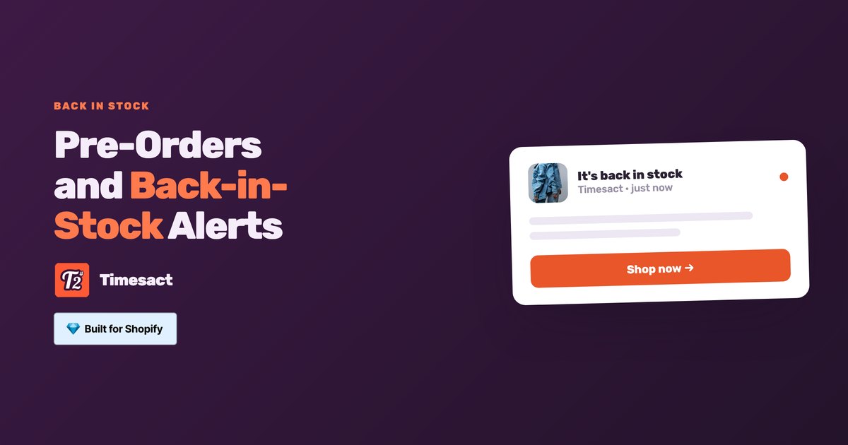 Pre-Orders and Back-in-Stock Alerts