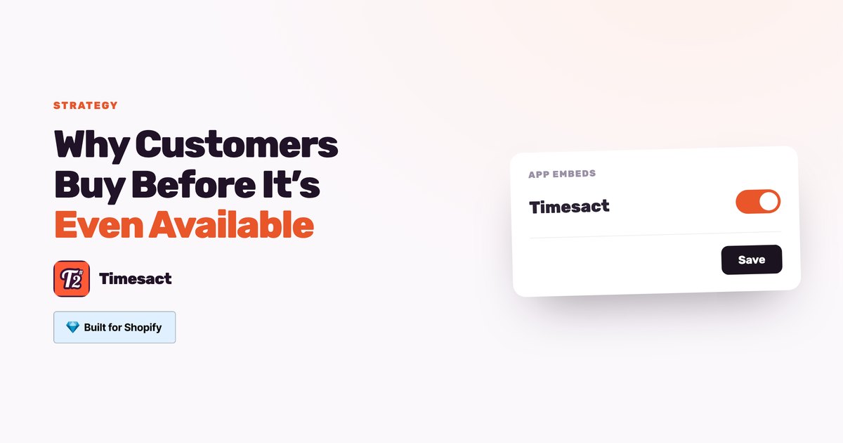 Why Customers Buy Before It’s Even Available