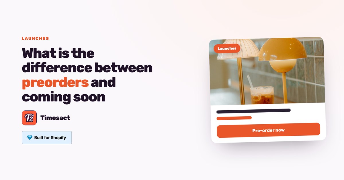 What is the difference between preorders and coming soon